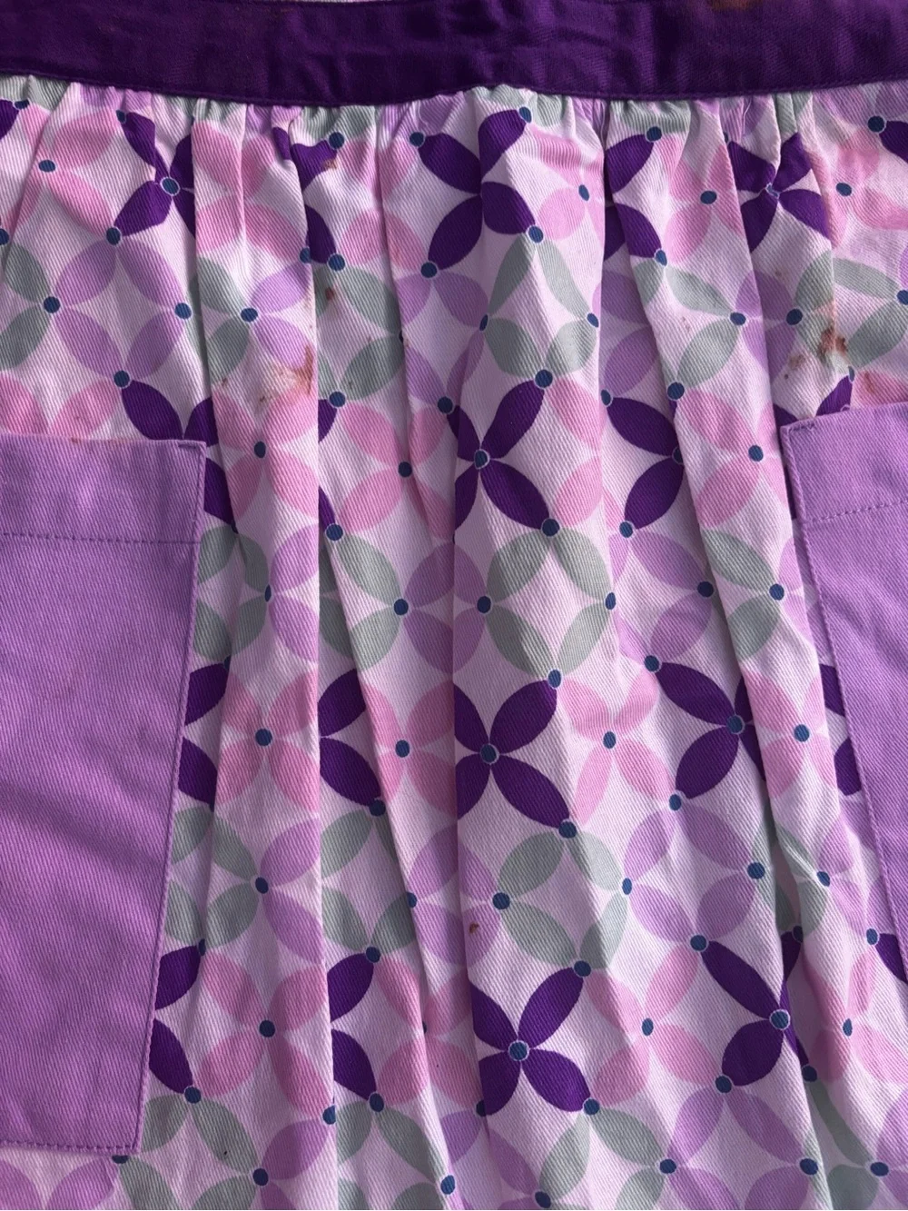 American Girl Pink and Purple Patterned Adult Apron